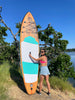 Slifeshop Stand Up Paddle Board SUP Inflatable Wood Turtle Teal