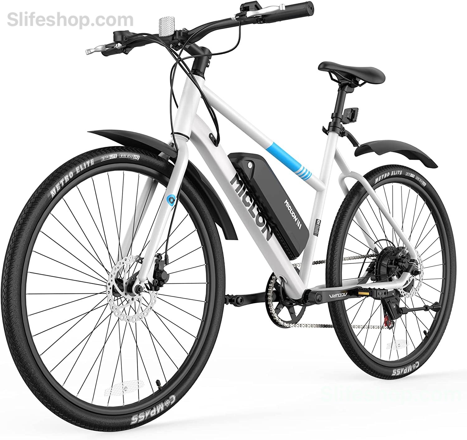 MICLON Macmission 100 Electric Bike  Fast Charge, 36V/13Ah Removable Battery Commuter Bike Shimano 7-Speed Gear, 27.5" Ebike