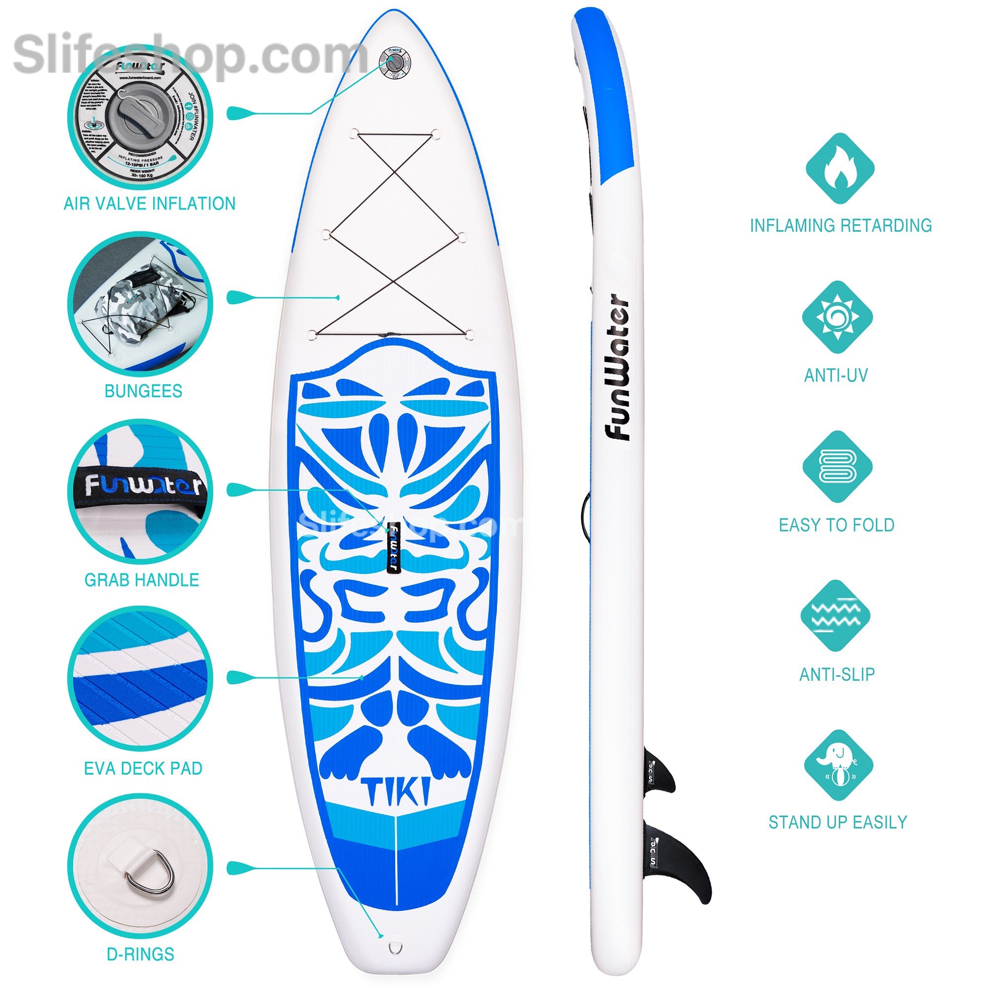 Stand Up Paddle Board SUP  10' 6“ Inflatable Tiki Blue