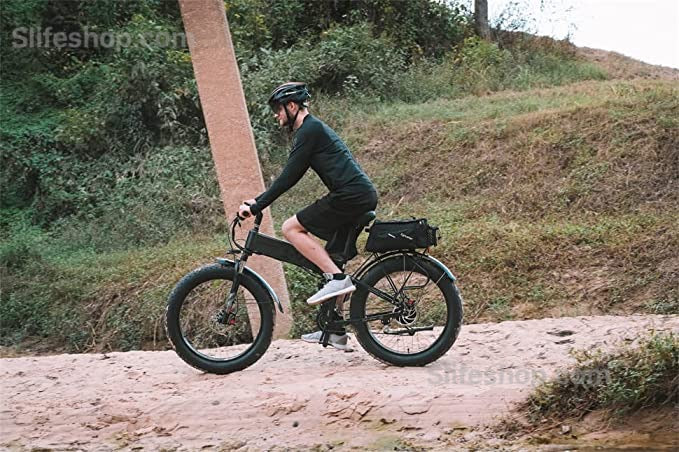 Electric Bike XF690 Folding Fat Tire Bike 48V 1000W 12.8AH for Adults Foldable Snow Bicycle Motorized with Full Suspension