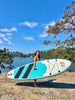Clearance! Compact Teal Ultra-Light Stand Up Paddle Board SUP  Inflatable SUP Designed by Local Canadian Artist 10’ Light Weight Slifeshop