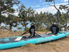 Slifeshop Double Adventurer 2-4 People Ultra-Long Sea Dragon 14’ Stand Up Paddle Board SUP Inflatable SUP Designed by Local Canadian Artist 14’ Extra Long& Extra D-ring For Kayak Conversion