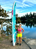 Breezy Stand Up Paddle Board SUP  11’ Inflatable SUP Designed by Local Canadian Artist Pink Blue