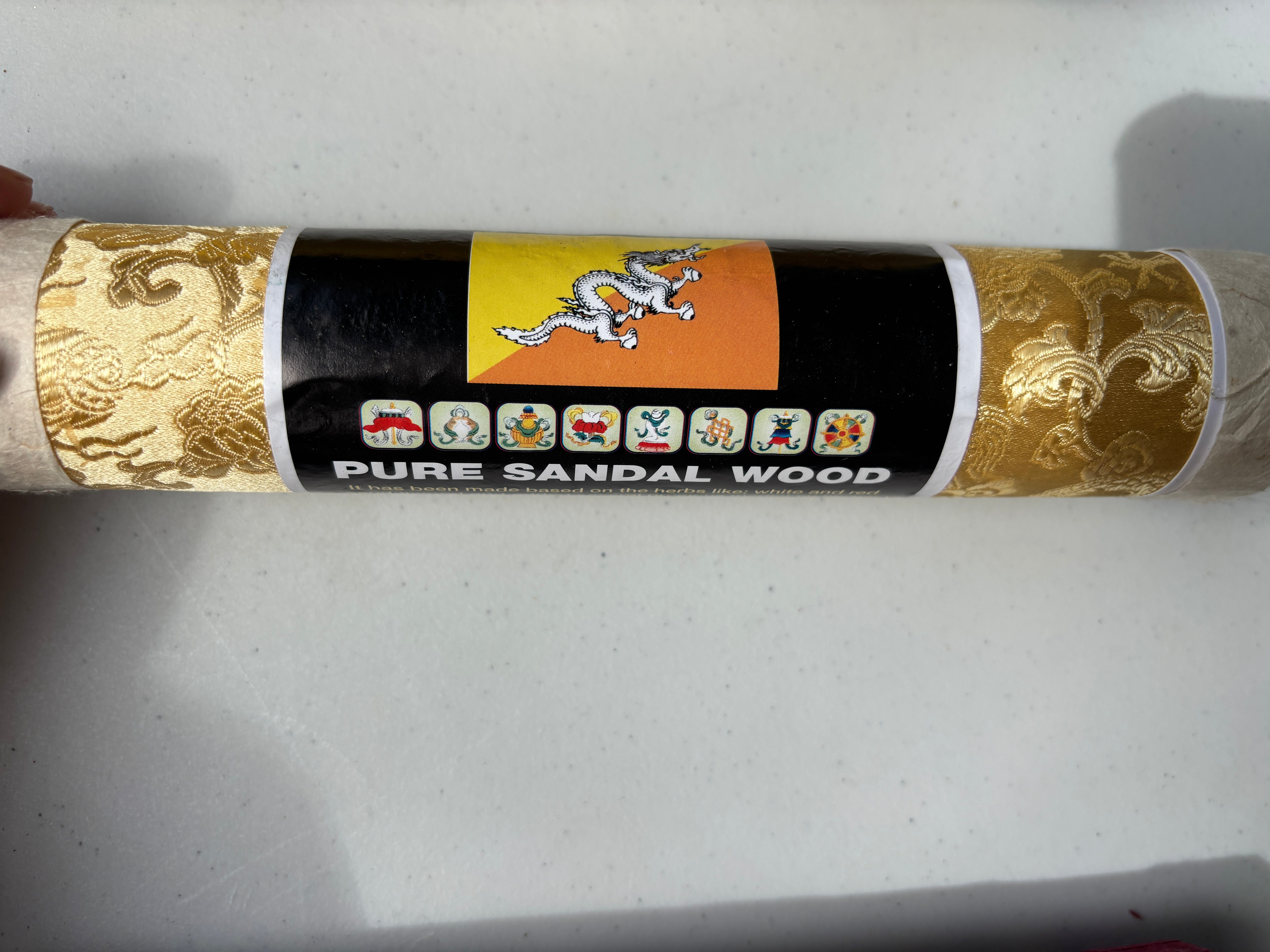 Tibetan Bhutanese Handmade Solid Stick Incense 100% Organic Herbs Beautiful Embroidered Box Red Sandal Wood, Medicine Buddha,Green Tara