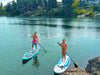 Slifeshop Double Adventurer 2-4 People Ultra-Long Sea Dragon 14’ Stand Up Paddle Board SUP Inflatable SUP Designed by Local Canadian Artist 14’ Extra Long& Extra D-ring For Kayak Conversion