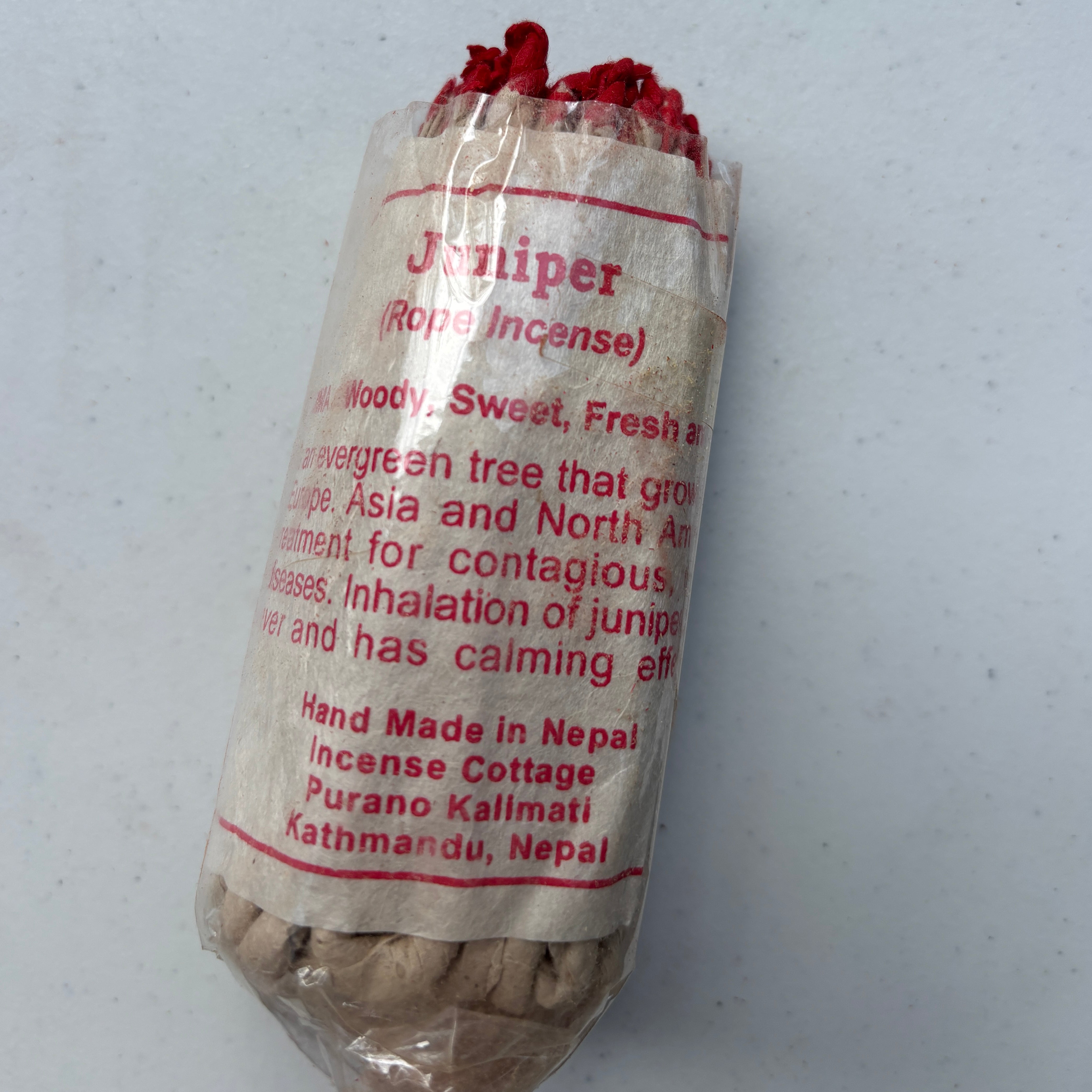 Tibetan Handmade Rope Incense from Nepal 100% Organic Natural Buddhist Himalayan Buddhist Gift Kathmandu Rose Sandal Wood Sacred, Meditation
