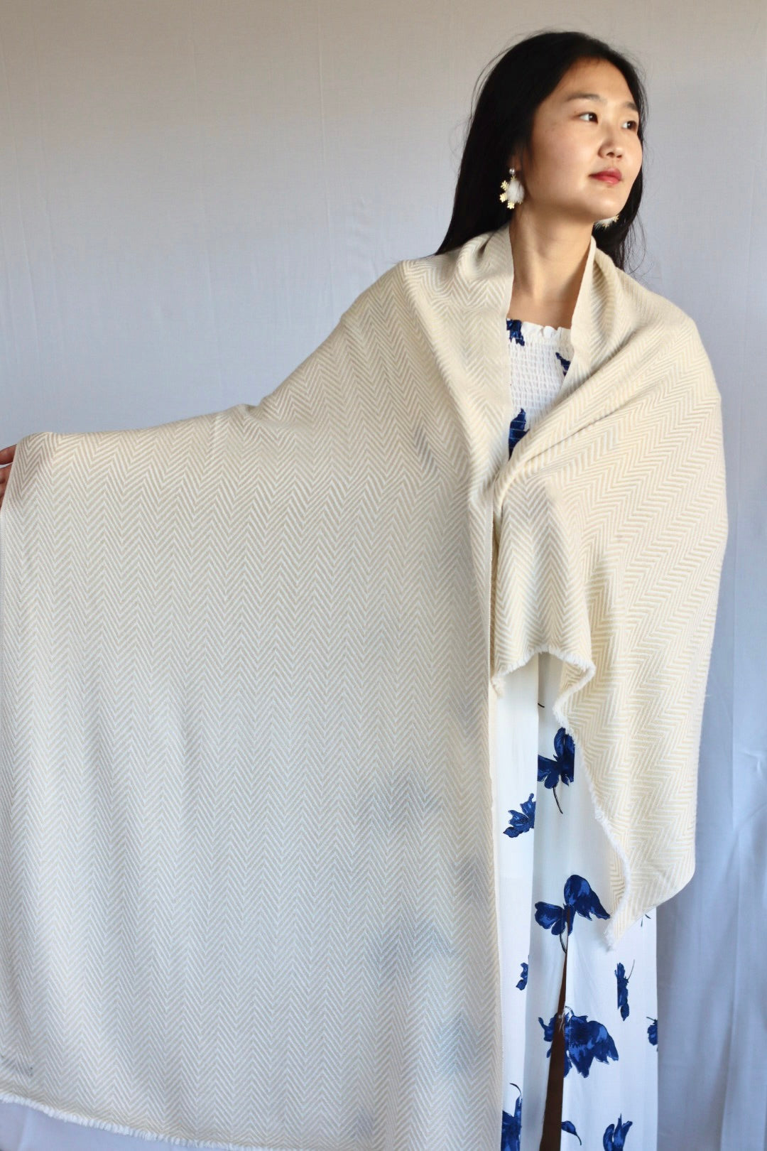 Handmade 100% Cashmere Scarf Thick Warm from Nepal