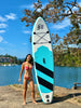 Clearance! Compact Teal Ultra-Light Stand Up Paddle Board SUP  Inflatable SUP Designed by Local Canadian Artist 10’ Light Weight Slifeshop
