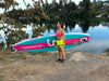 Breezy Stand Up Paddle Board SUP  11’ Inflatable SUP Designed by Local Canadian Artist Pink Blue