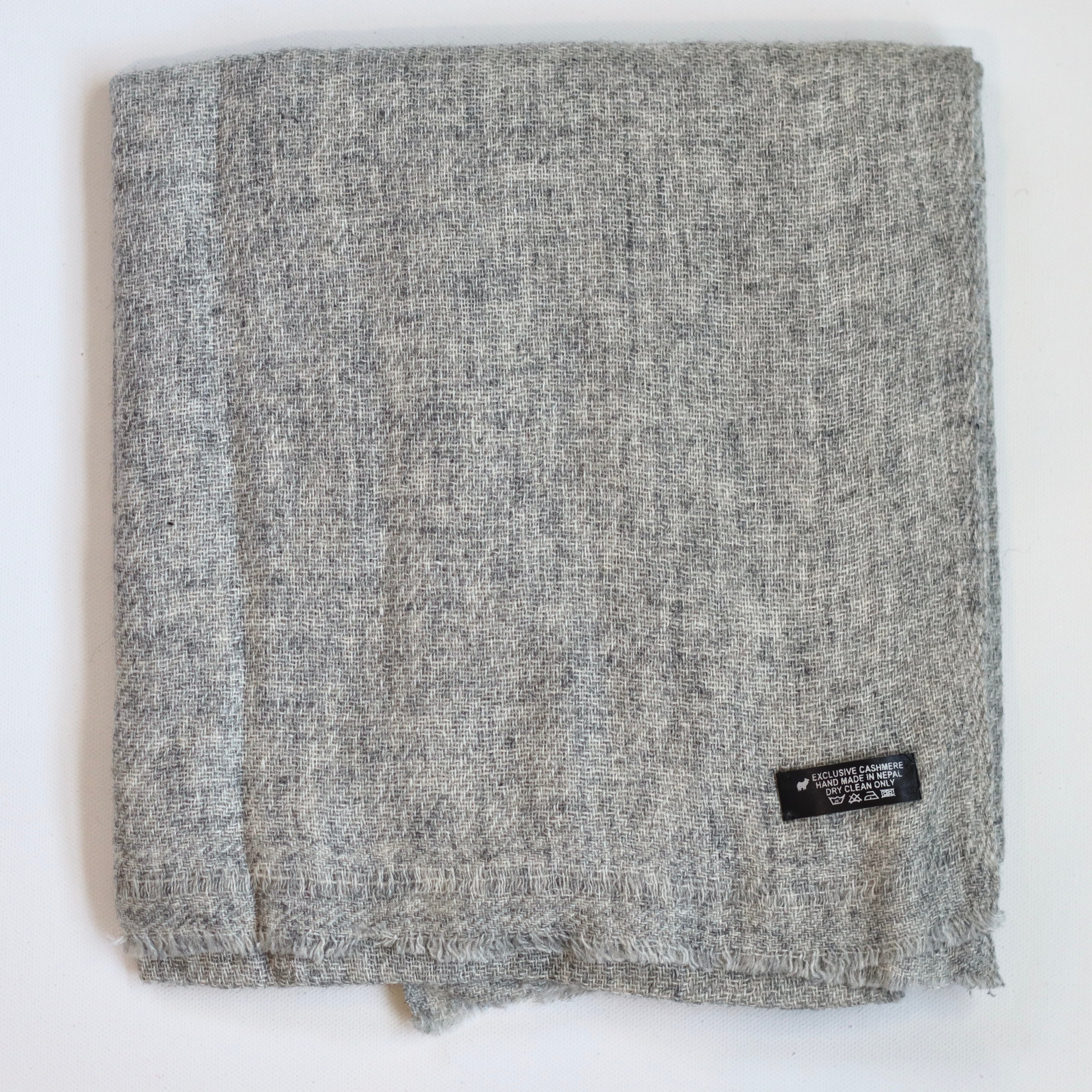 Handmade 100% Cashmere Scarf Black-Friday Special Price! Handmade in Nepal Light Soft and Warm Fair-trade from Nepali Artist