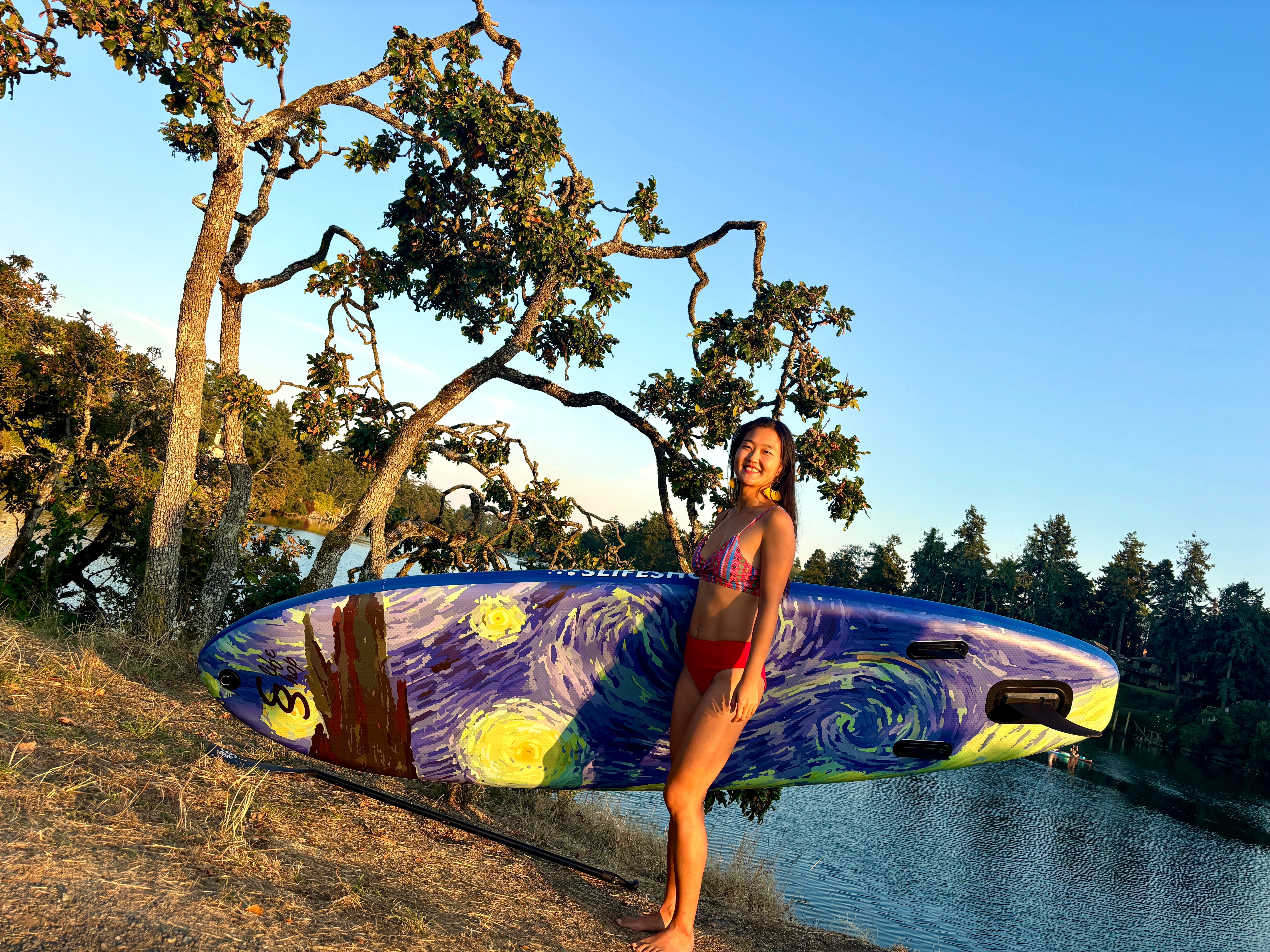 Slifeshop Van Gogh Starry Night SUP Stand Up Paddle Board SUP  Inflatable SUP Designed by Local Canadian Artist 10’6”