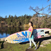 Slifeshop Pink Oasis Stand Up Paddle Board SUP  Inflatable SUP Designed by Local Canadian Artist 10’6”