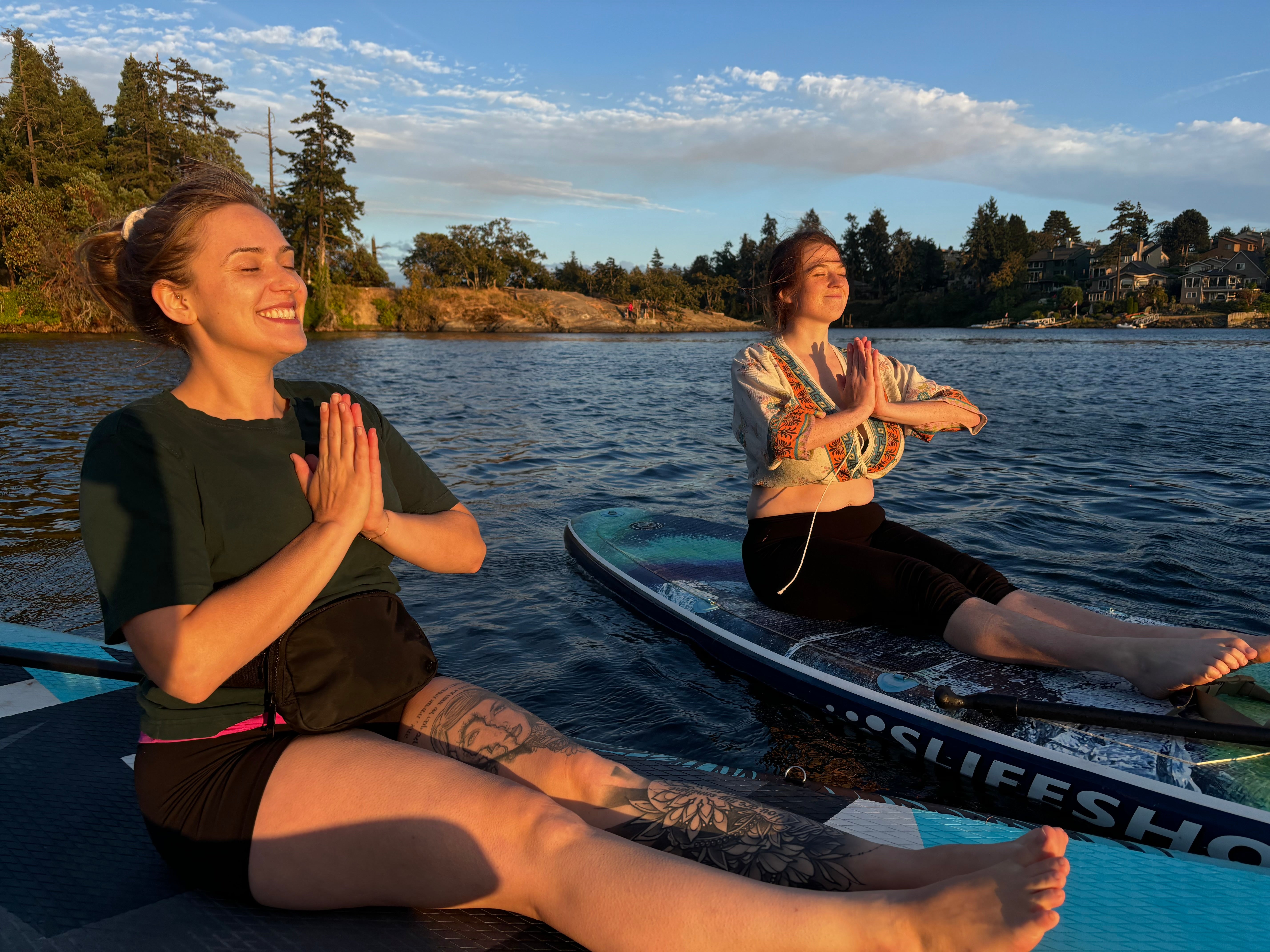 Sunset Paddle Board Yoga on the Gorge Weekdays 7pm