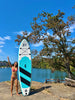 Clearance! Compact Teal Ultra-Light Stand Up Paddle Board SUP  Inflatable SUP Designed by Local Canadian Artist 10’ Light Weight Slifeshop