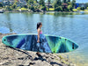 Slifeshop Lake Louis Aurora Borealis From Original Painting Stand Up Paddle Board SUP  11’ & 11’6” Extra Long&Wide 2-People Inflatable SUP Designed by Local Canadian Artist Northern Lights