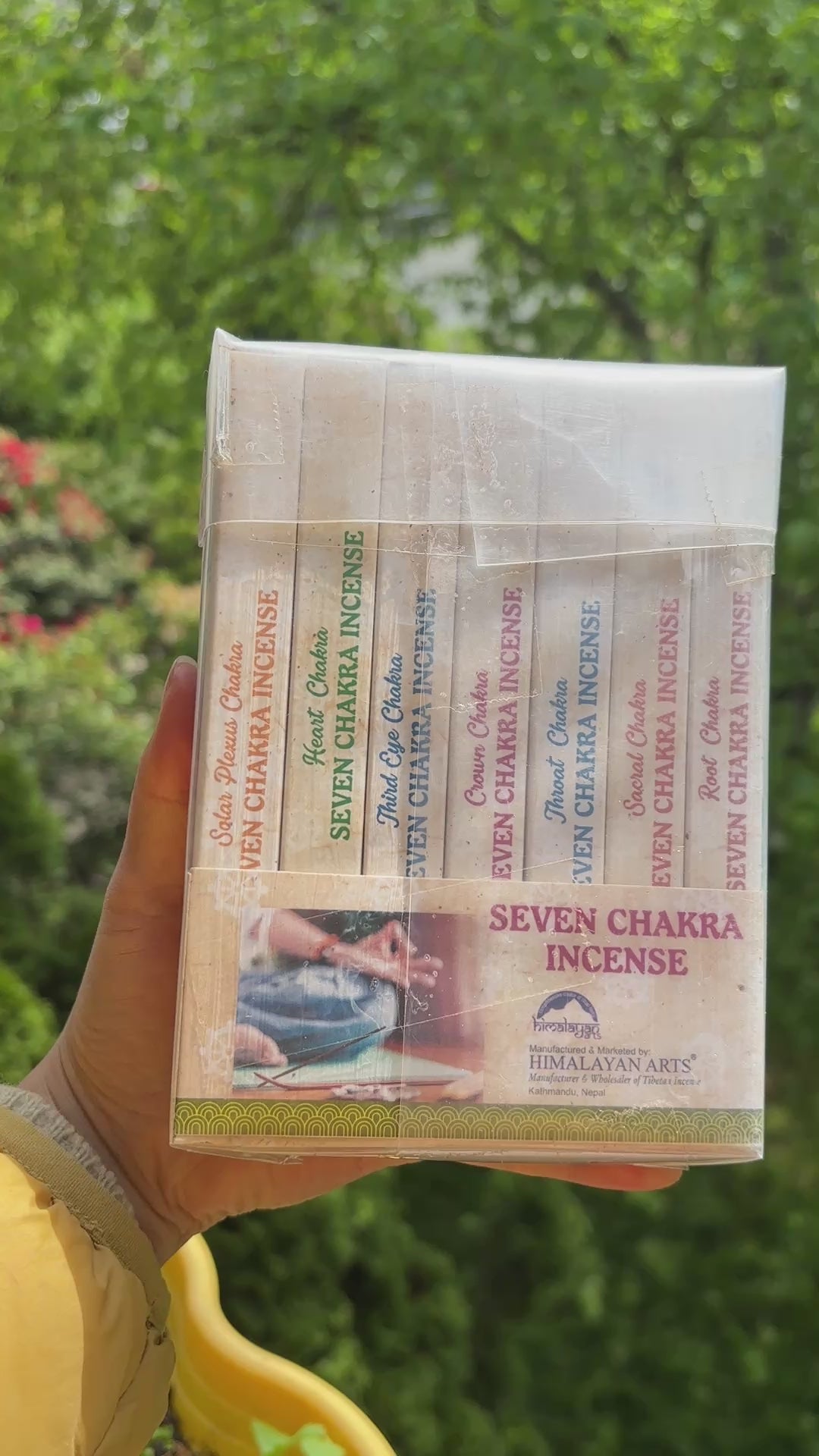 Seven Chakra Incense Set Handmade in Nepal Tibetan Incense Sticks Set of 7 Root Sacral Solar Plexus Heart Throat Third Eye Crown Chakra Set
