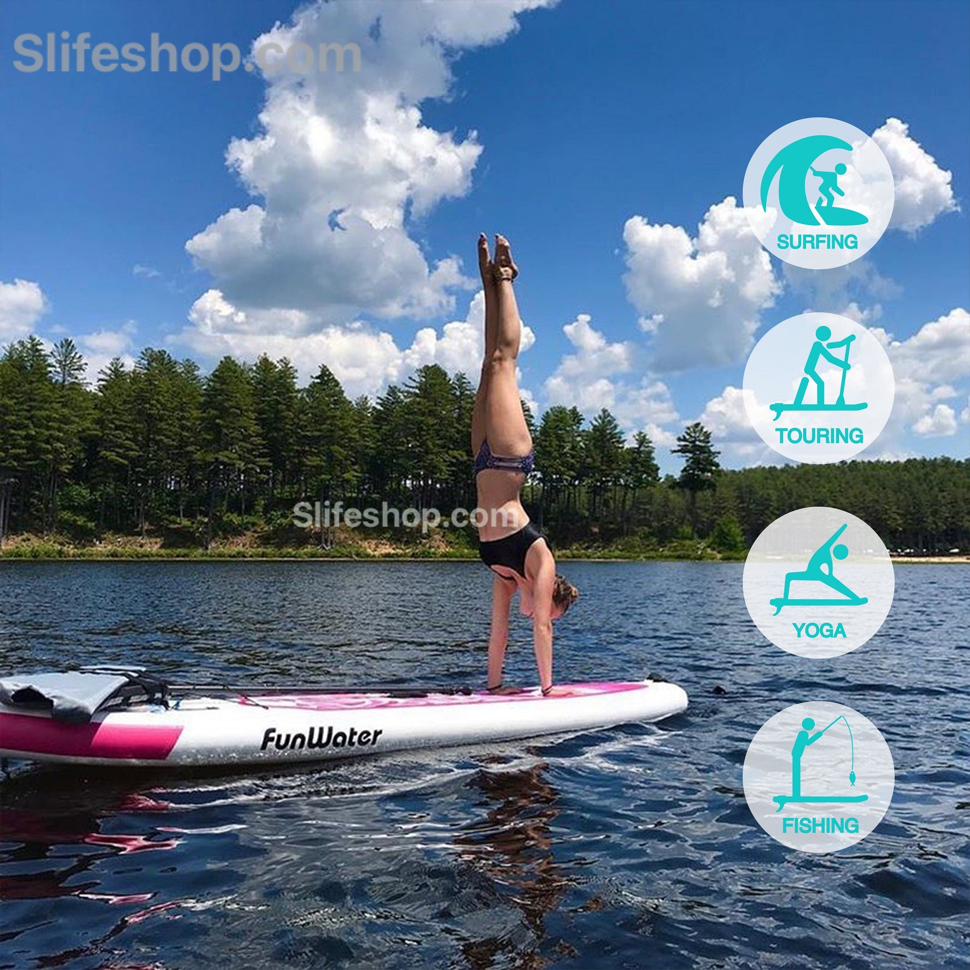 Stand Up Paddle Board SUP 10' 6“ Inflatable Tiki Blue – Slifeshop